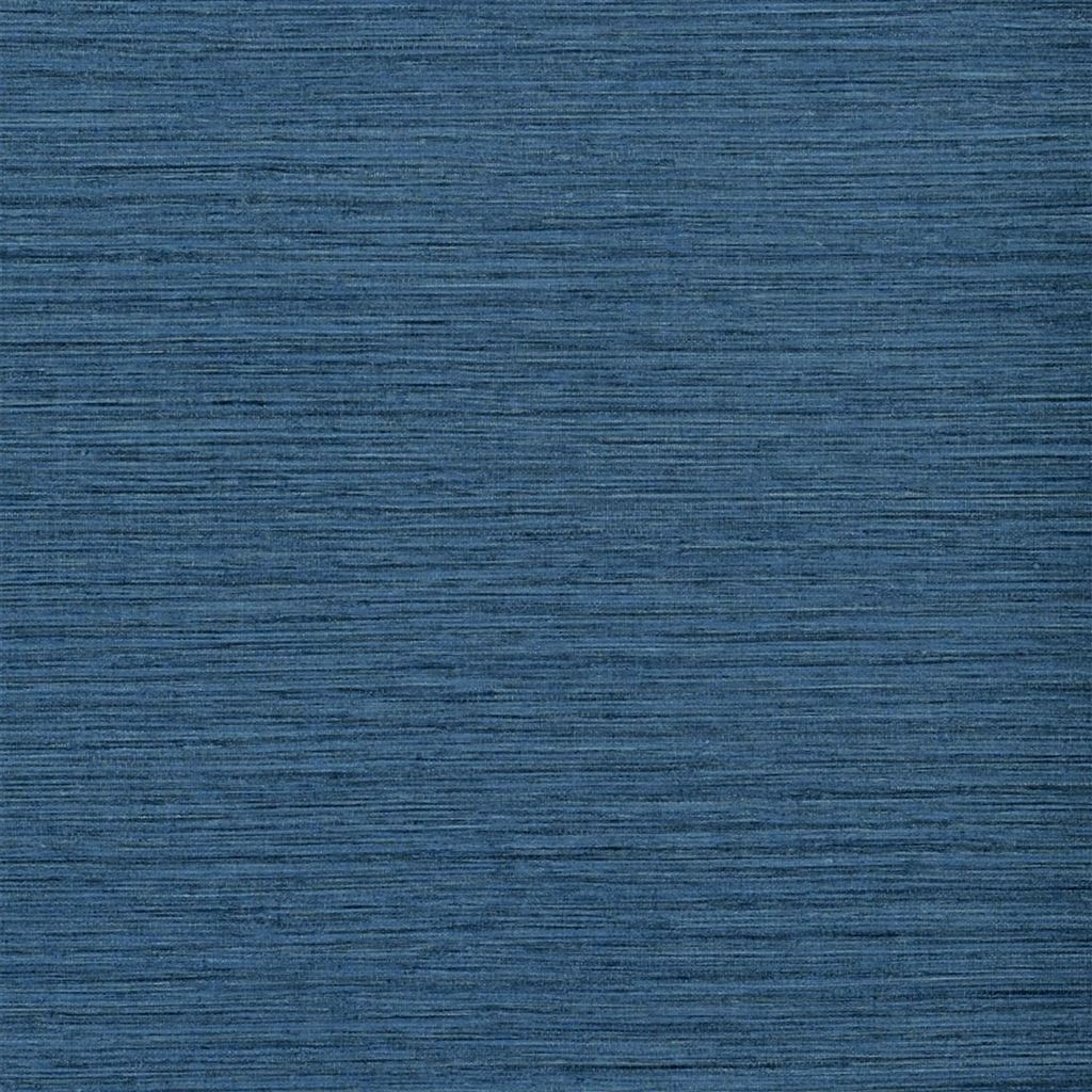 Brera Grasscloth Textured Wallpaper Pdg1120 By Designers Guild In Indigo Blue